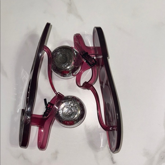 Burberry Women's Sandals in Burgundy and White - Picture 9 of 9